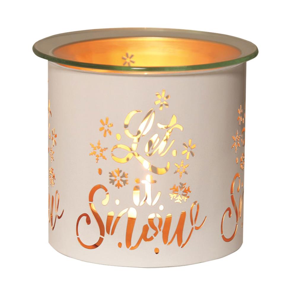 Aroma White & Gold Let It Snow Jar Sleeve & Wax Melt Warmer £6.29